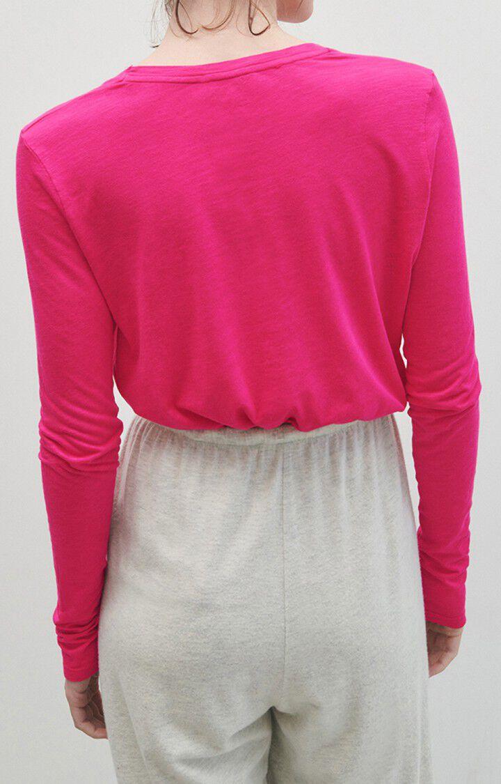 American Vintage T-shirt Femme Jacksonville - BEGONIA VINTAGE 65 Manches Longues Rose - E23