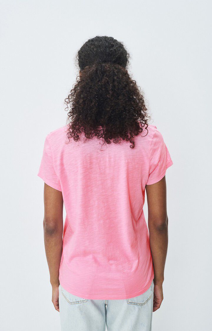 American Vintage T-shirt Femme Jacksonville - BISOU VINTAGE 15 Manches Courtes Rose - E25