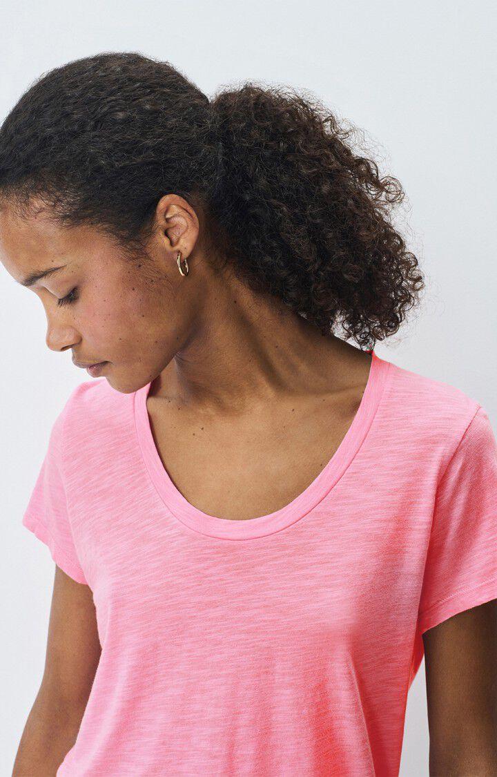 American Vintage T-shirt Femme Jacksonville - BISOU VINTAGE 15 Manches Courtes Rose - E25