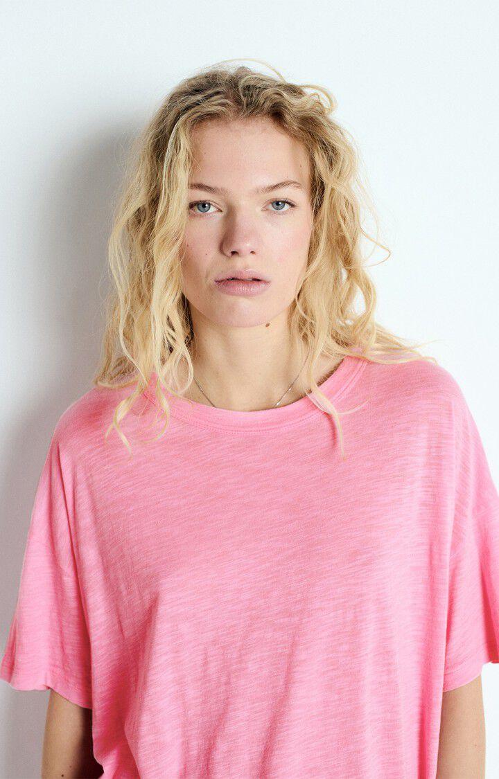 American Vintage T-shirt Femme Jacksonville - BISOU VINTAGE 17 Manches Courtes Rose - E25