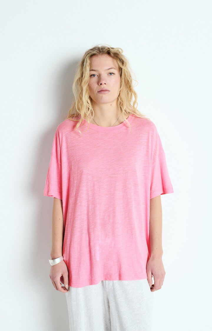 american vintage T-shirt femme Jacksonville - BISOU VINTAGE 17 Manches courtes Rose - E25