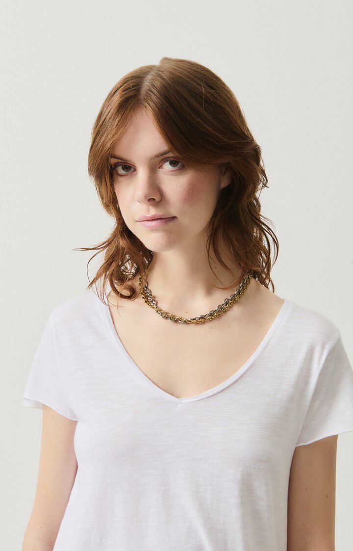 American Vintage T-shirt Femme Jacksonville - BLANC 15 Manches Courtes Blanc - E25