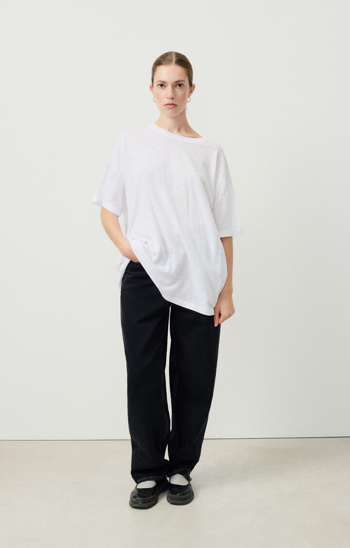 American Vintage T-shirt Femme Jacksonville - BLANC 17 Manches Courtes Blanc - E25