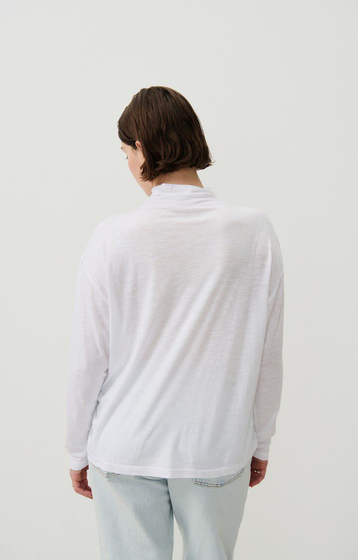 American Vintage T-shirt Femme Jacksonville - BLANC 56 Manches Longues Blanc - E25