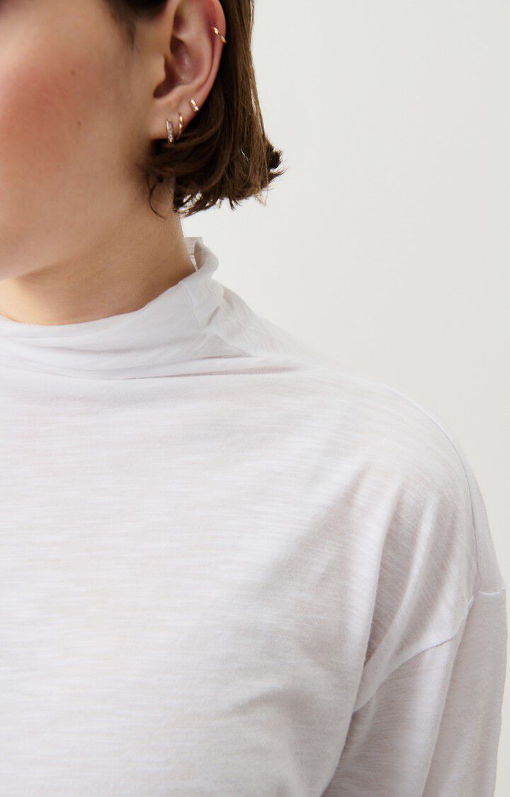 American Vintage T-shirt Femme Jacksonville - BLANC 56 Manches Longues Blanc - E25