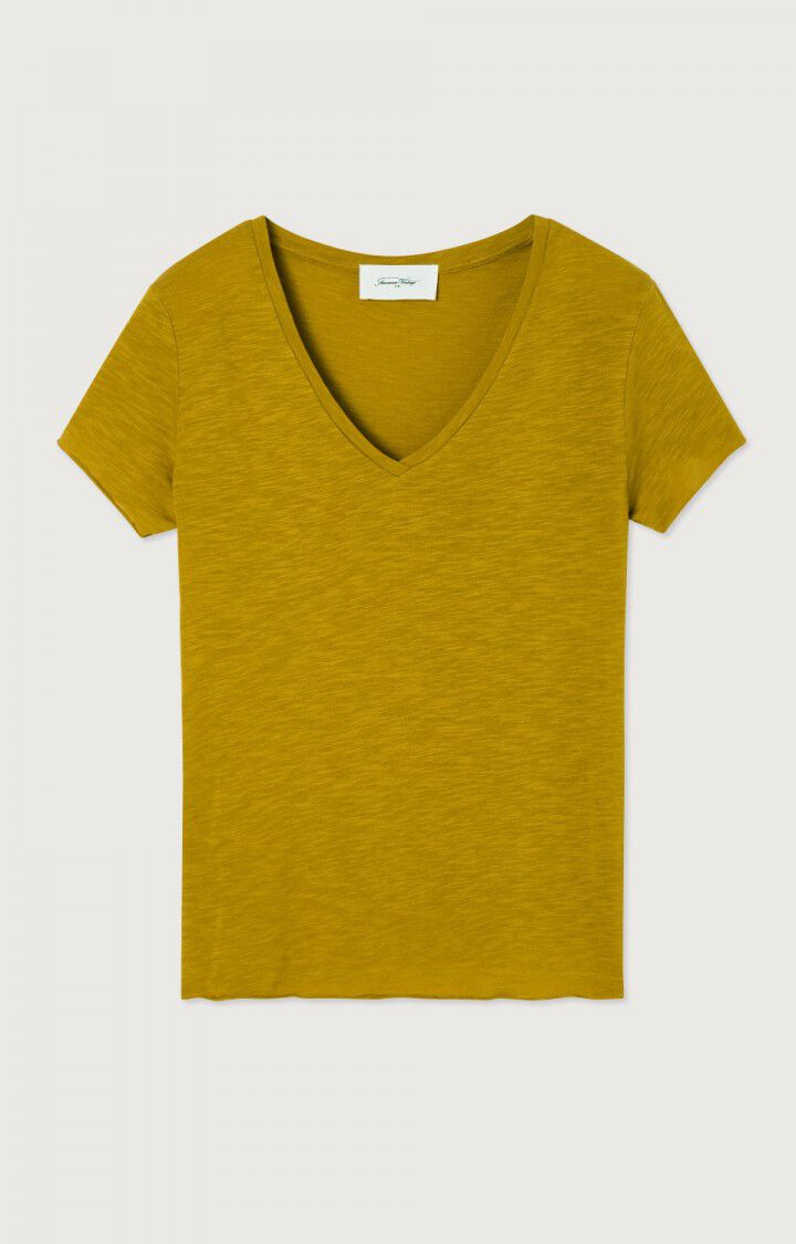 American Vintage T-shirt Femme Jacksonville - BRONZE VINTAGE 15 Manches Courtes Jaune - E24
