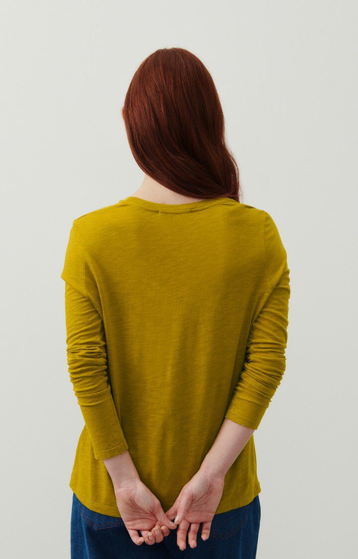 American Vintage T-shirt Femme Jacksonville - BRONZE VINTAGE 65 Manches Longues Jaune - E24