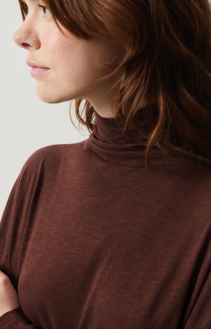 American Vintage T-shirt Femme Jacksonville - BROWNIE VINTAGE 56 Manches Longues Marron - H24