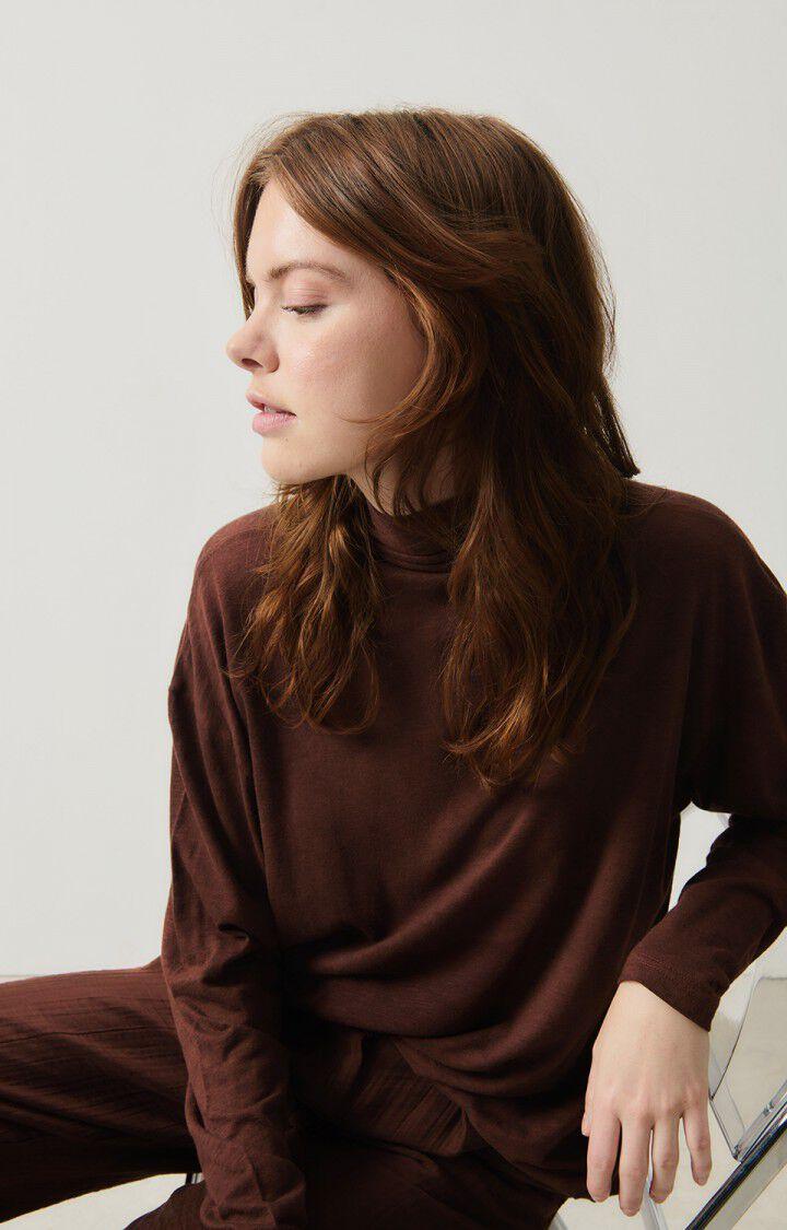 american vintage T-shirt femme Jacksonville - BROWNIE VINTAGE 56 Manches longues Marron - H24