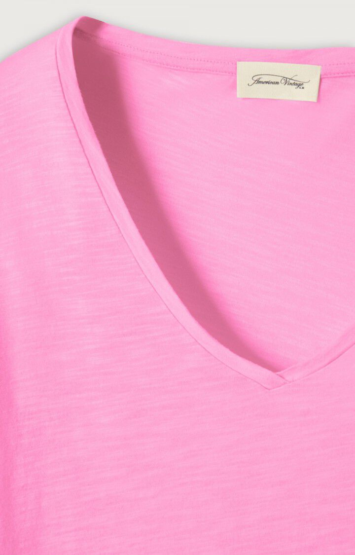American Vintage T-shirt Femme Jacksonville - BUBBLE GUM VINTAGE 68 Manches Longues Rose - H22B