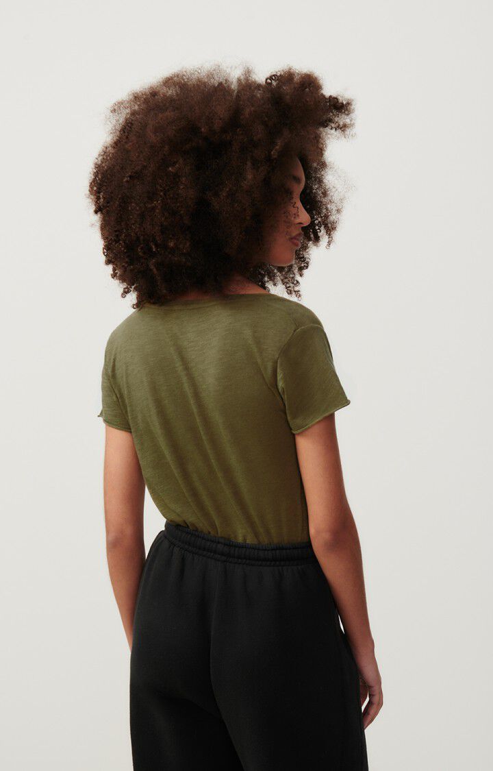 American Vintage T-shirt Femme Jacksonville - BUISSON VINTAGE 15 Manches Courtes Vert - E25