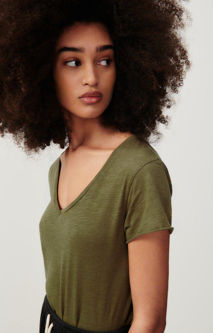 American Vintage T-shirt Femme Jacksonville - BUISSON VINTAGE 15 Manches Courtes Vert - E25
