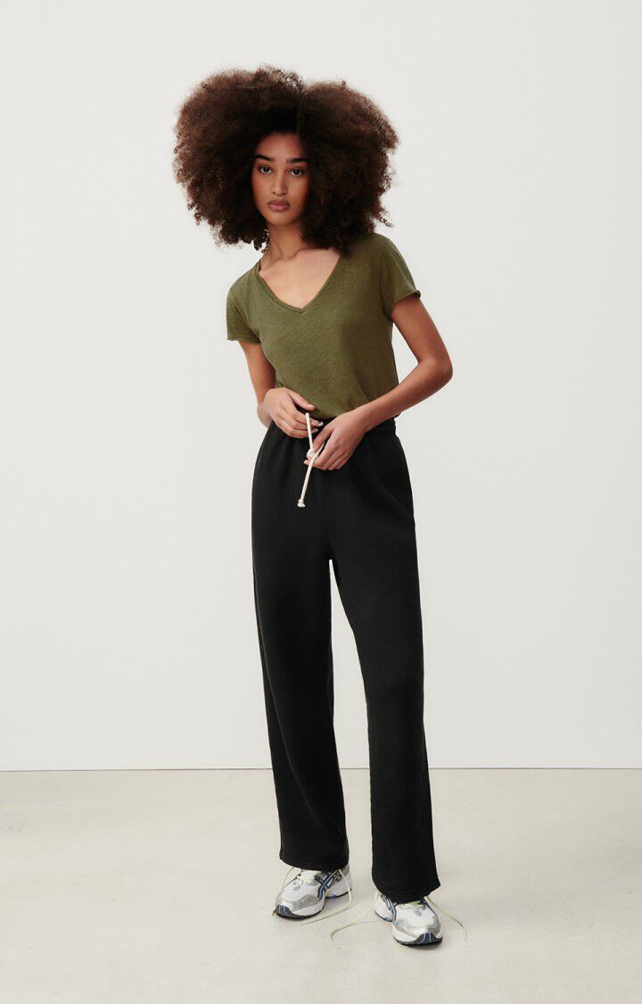 American Vintage T-shirt Femme Jacksonville - BUISSON VINTAGE 15 Manches Courtes Vert - E25