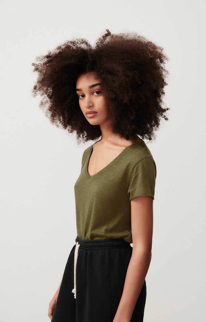 american vintage T-shirt femme Jacksonville - BUISSON VINTAGE 15 Manches courtes Vert - E25