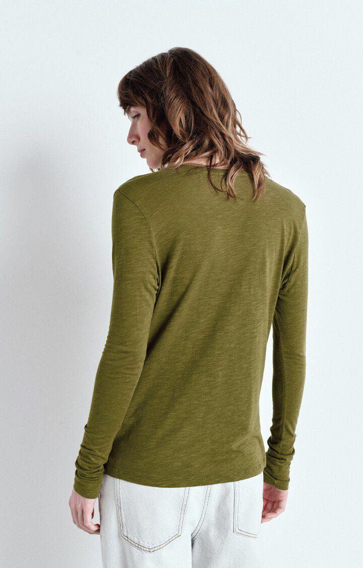 American Vintage T-shirt Femme Jacksonville - BUISSON VINTAGE 65 Manches Longues Vert - E25