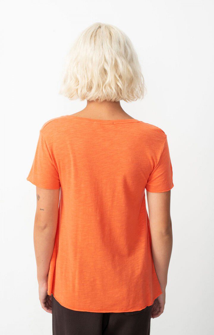 American Vintage T-shirt Femme Jacksonville - BUTTERNUT CHINE 15 Manches Courtes Orange - H24