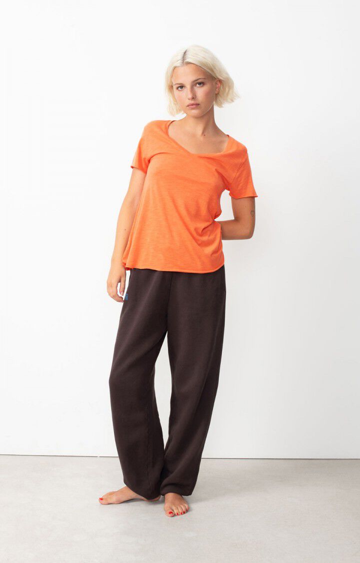 American Vintage T-shirt Femme Jacksonville - BUTTERNUT CHINE 15 Manches Courtes Orange - H24