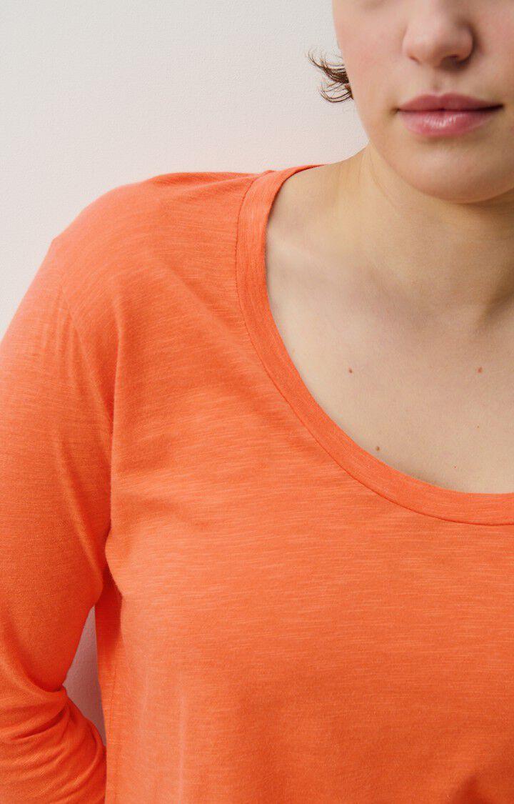 American Vintage T-shirt Femme Jacksonville - BUTTERNUT CHINE 65 Manches Longues Orange - H24