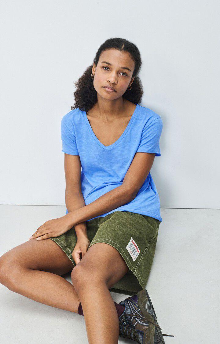 american vintage T-shirt femme Jacksonville - CELESTE VINTAGE 15 Manches courtes Bleu - E25