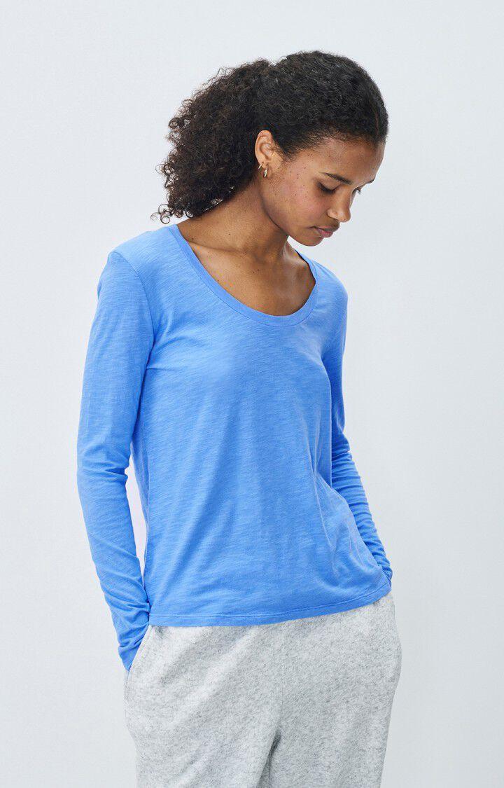 american vintage T-shirt femme Jacksonville - CELESTE VINTAGE 65 Manches longues Bleu - E25