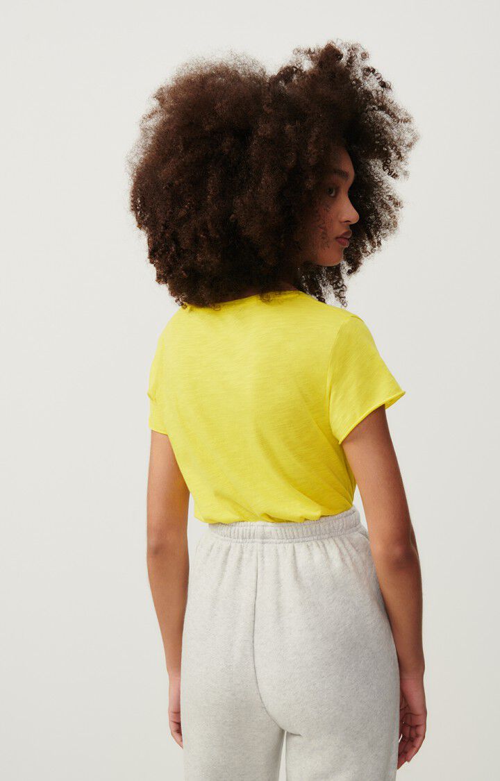 American Vintage T-shirt Femme Jacksonville - CITRON VINTAGE 15 Manches Courtes Jaune - E24