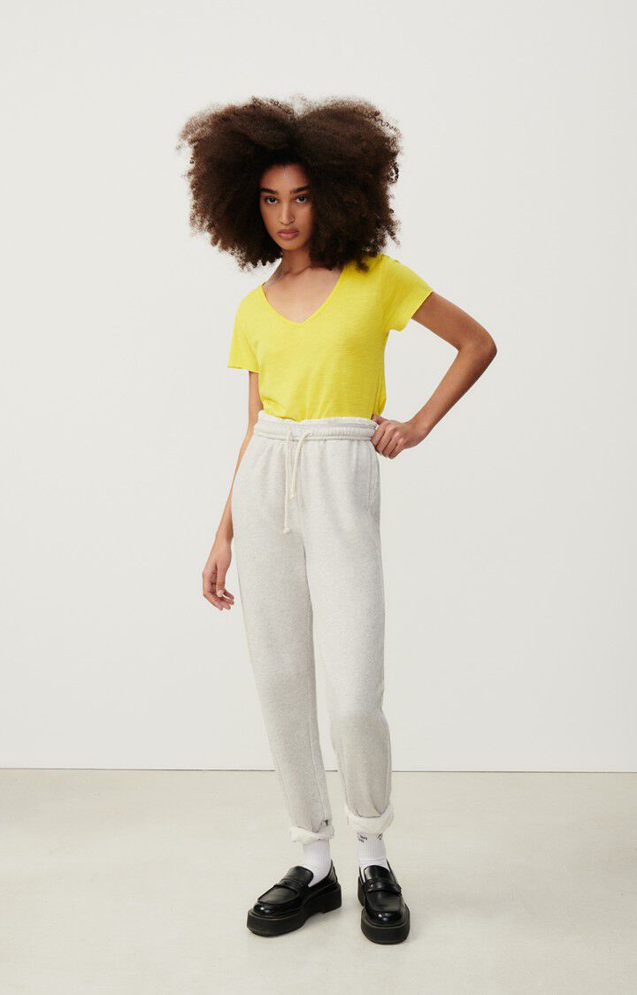 American Vintage T-shirt Femme Jacksonville - CITRON VINTAGE 15 Manches Courtes Jaune - E24