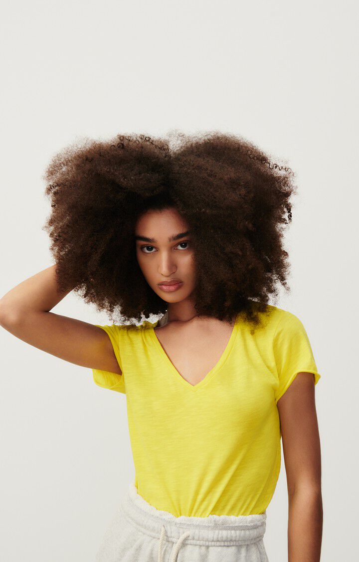 american vintage T-shirt femme Jacksonville - CITRON VINTAGE 15 Manches courtes Jaune - E24