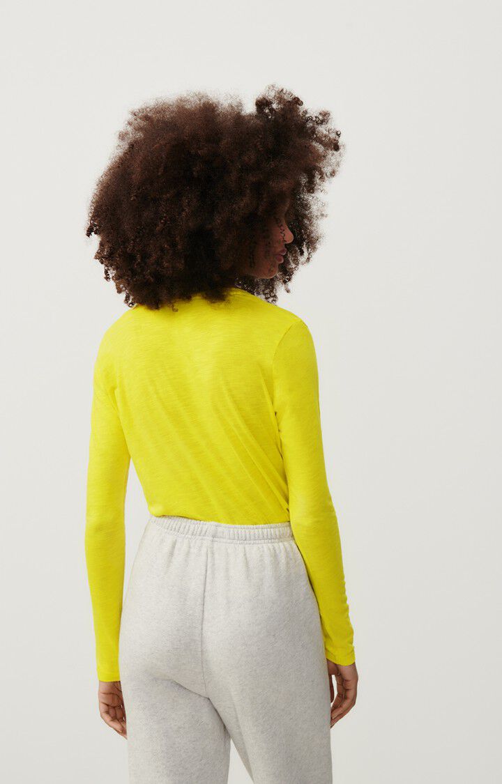 American Vintage T-shirt Femme Jacksonville - CITRON VINTAGE 65 Manches Longues Jaune - E24