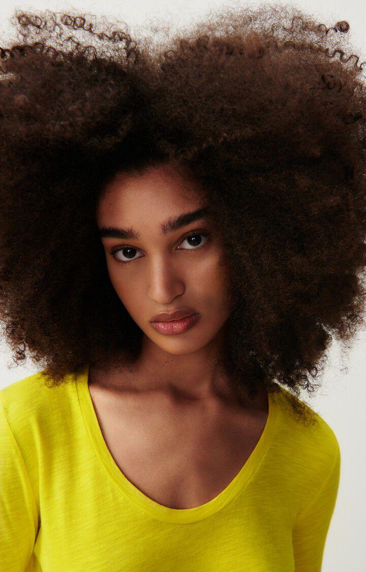 American Vintage T-shirt Femme Jacksonville - CITRON VINTAGE 65 Manches Longues Jaune - E24