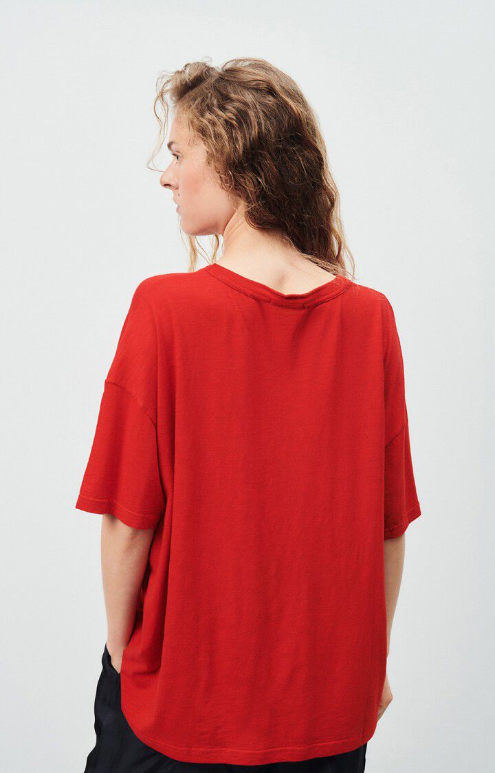 American Vintage T-shirt Femme Jacksonville - COQUELICOT VINTAGE 17 Manches Courtes Rouge - H24