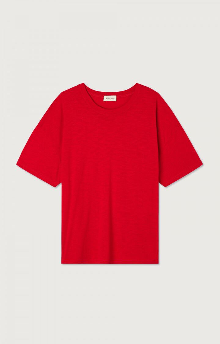 American Vintage T-shirt Femme Jacksonville - COQUELICOT VINTAGE 17 Manches Courtes Rouge - H24