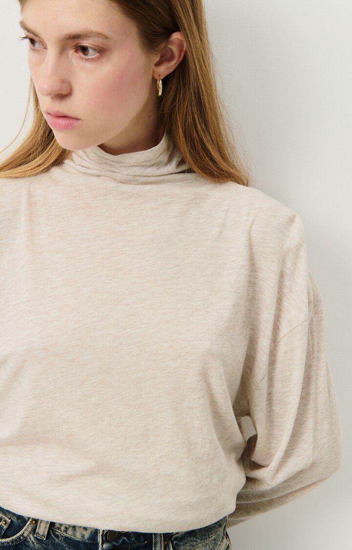 American Vintage T-shirt Femme Jacksonville - CREME CHINE 56 Manches Longues Beige - H24
