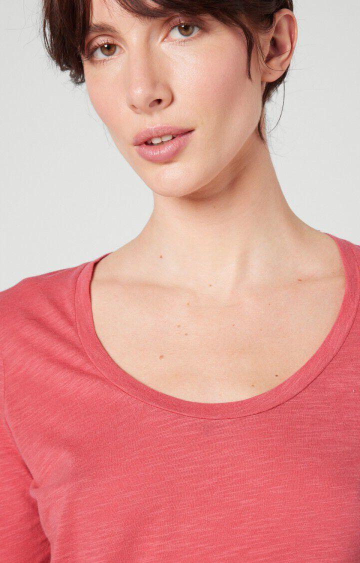 American Vintage T-shirt Femme Jacksonville - DESIR VINTAGE 65 Manches Longues Rose - H22B