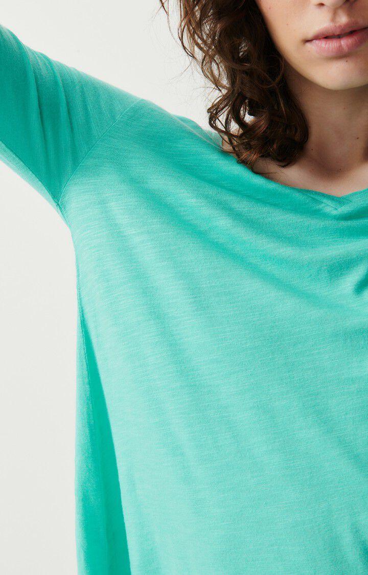 American Vintage T-shirt Femme Jacksonville - DIABOLO VINTAGE 48 Manches Longues Bleu - E24