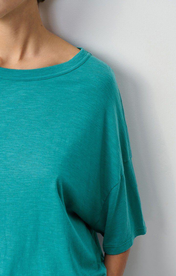 American Vintage T-shirt Femme Jacksonville - EMERAUDE CHINE 17 Manches Courtes Bleu - H24