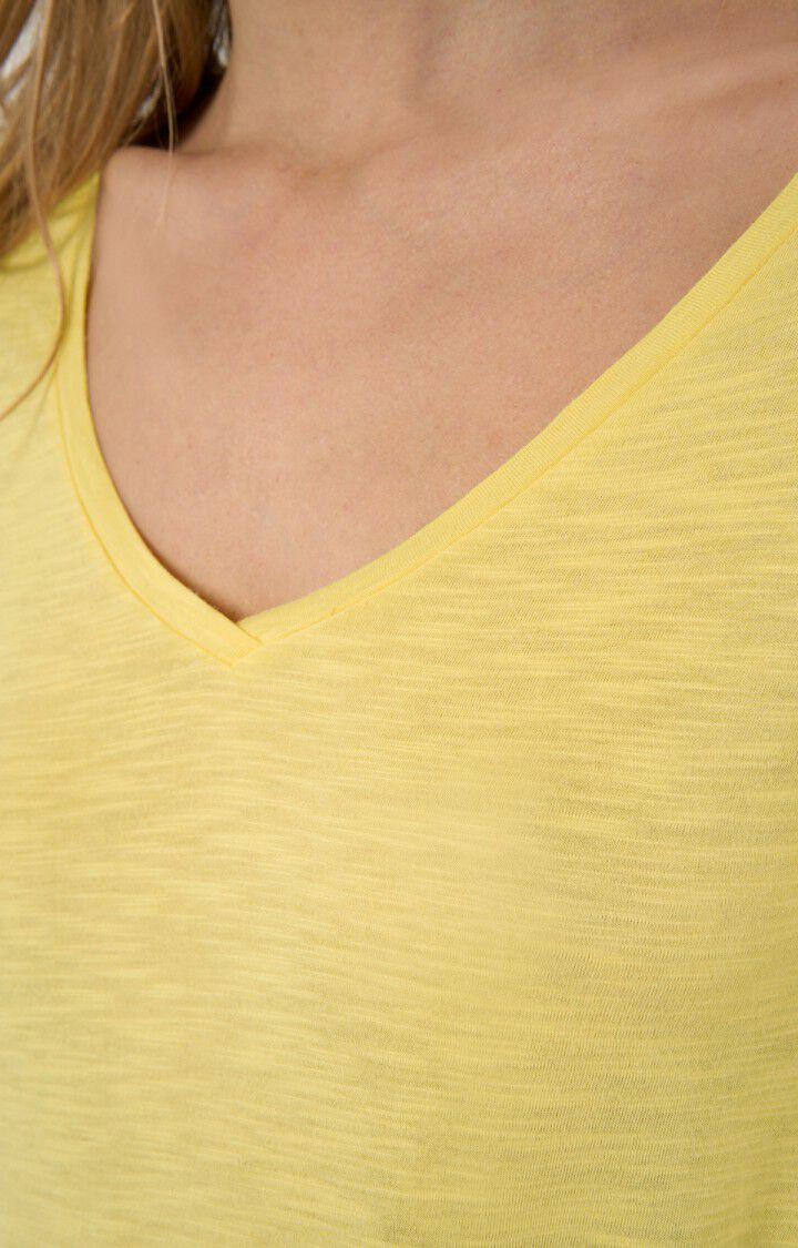 American Vintage T-shirt Femme Jacksonville - GENET VINTAGE Manches Longues Jaune - H21