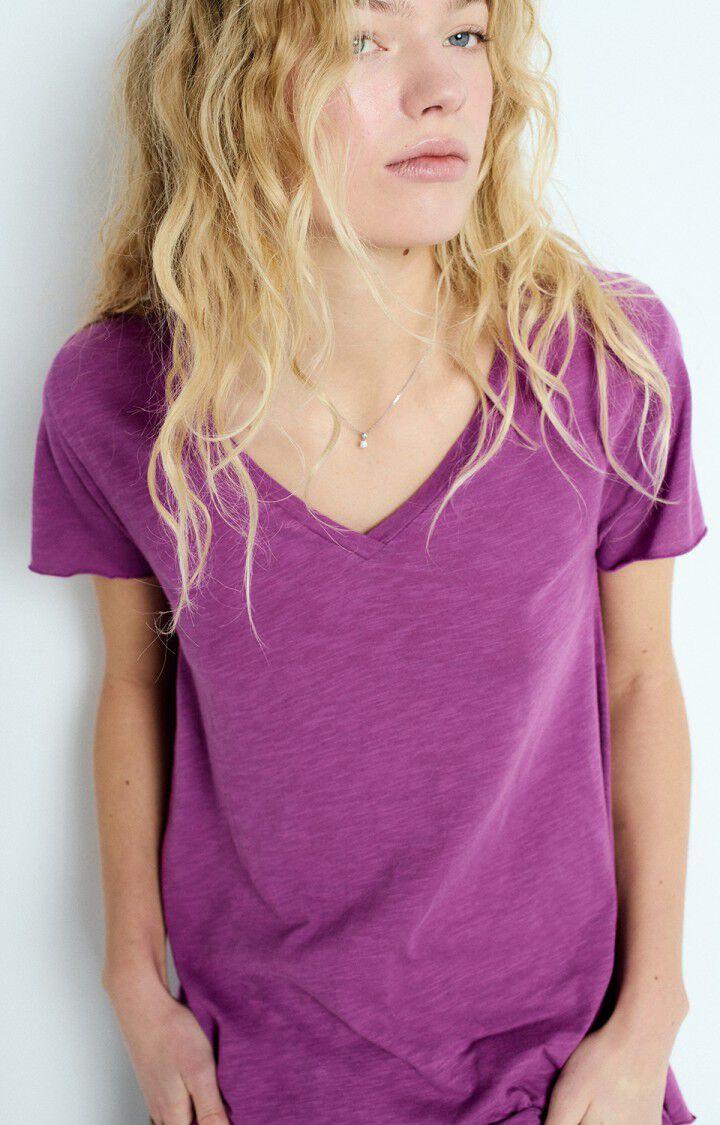 American Vintage T-shirt Femme Jacksonville - GERANIUM VINTAGE 15 Manches Courtes Violet - E25