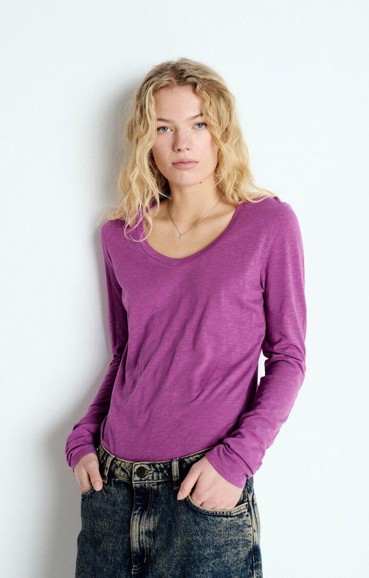 american vintage T-shirt femme Jacksonville - GERANIUM VINTAGE 65 Manches longues Violet - E25