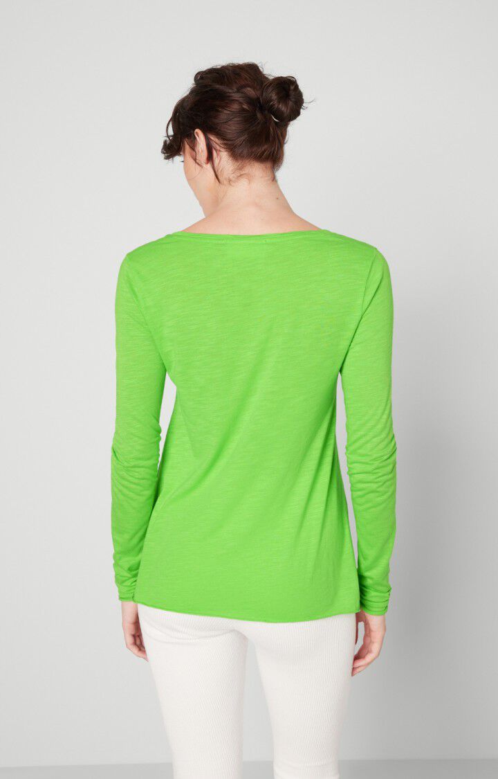 American Vintage T-shirt Femme Jacksonville - GRANNY VINTAGE 68 Manches Longues Vert - H22