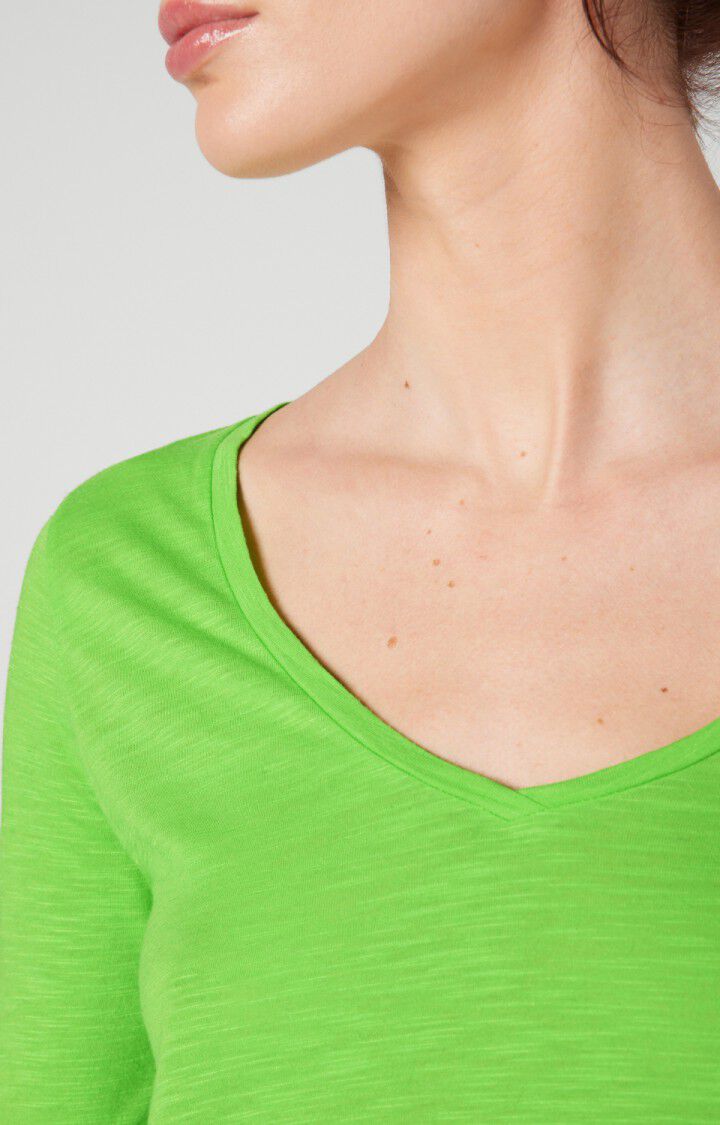 American Vintage T-shirt Femme Jacksonville - GRANNY VINTAGE 68 Manches Longues Vert - H22