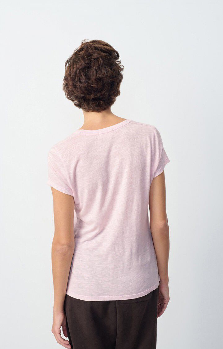 American Vintage T-shirt Femme Jacksonville - GUIMAUVE VINTAGE 15 Manches Courtes Rose - E25