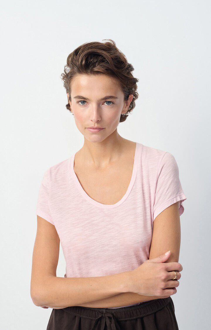 american vintage T-shirt femme Jacksonville - GUIMAUVE VINTAGE 15 Manches courtes Rose - E25