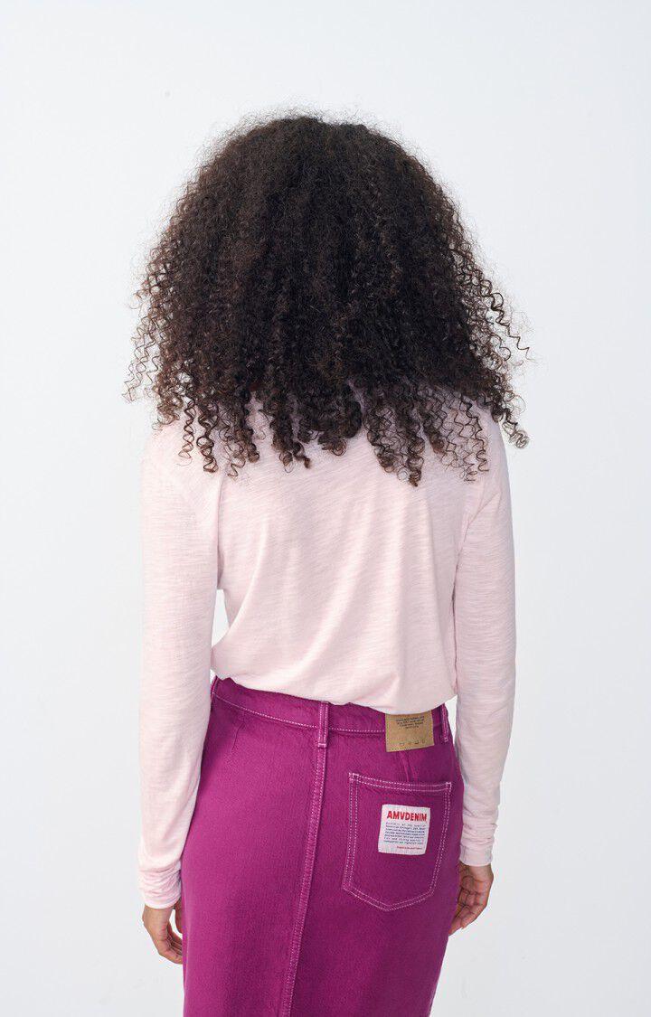 American Vintage T-shirt Femme Jacksonville - GUIMAUVE VINTAGE 68 Manches Longues Rose - E25