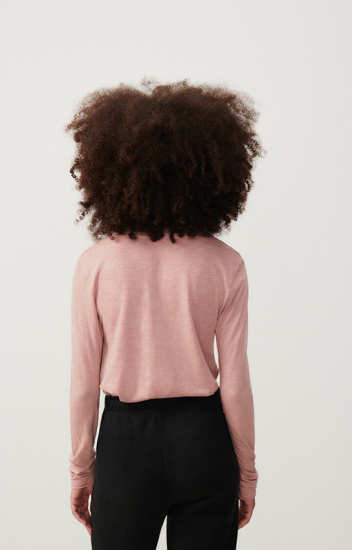 American Vintage T-shirt Femme Jacksonville - JACINTHE VINTAGE 68 Manches Longues Rose - H23