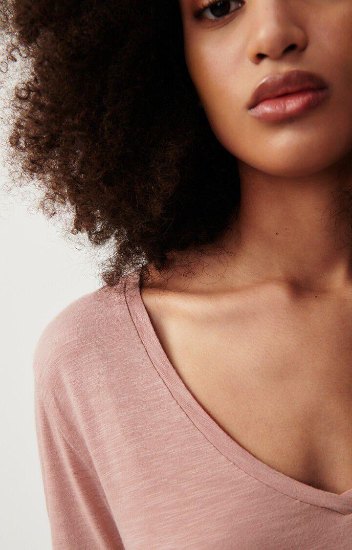 American Vintage T-shirt Femme Jacksonville - JACINTHE VINTAGE 68 Manches Longues Rose - H23