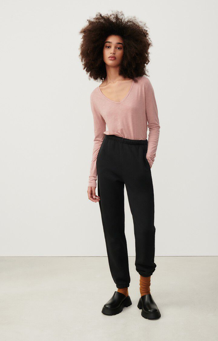 American Vintage T-shirt Femme Jacksonville - JACINTHE VINTAGE 68 Manches Longues Rose - H23