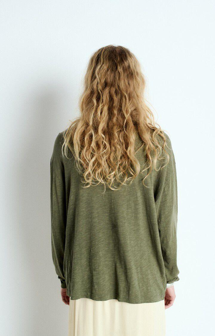 American Vintage T-shirt Femme Jacksonville - KAKI VINTAGE 56 Manches Longues Vert - E25