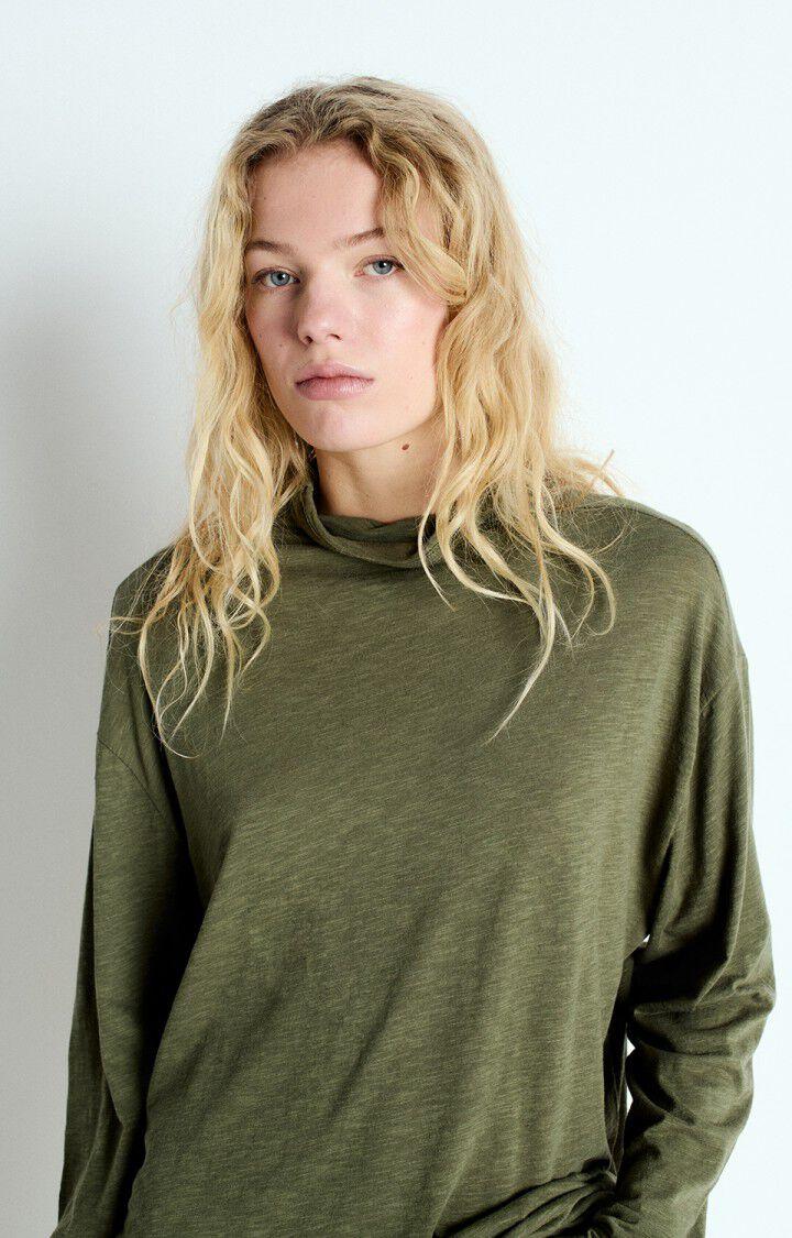 American Vintage T-shirt Femme Jacksonville - KAKI VINTAGE 56 Manches Longues Vert - E25
