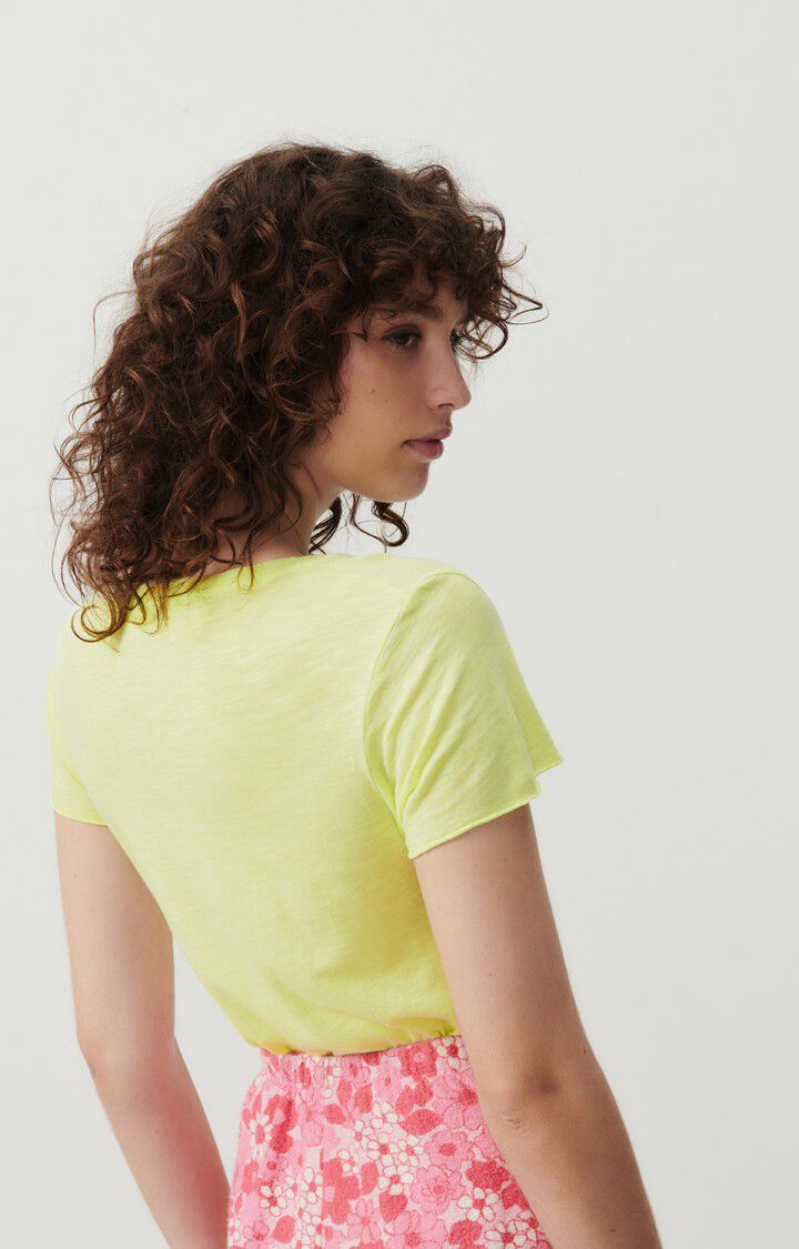 American Vintage T-shirt Femme Jacksonville - LIME VINTAGE 15 Manches Courtes Jaune - E24