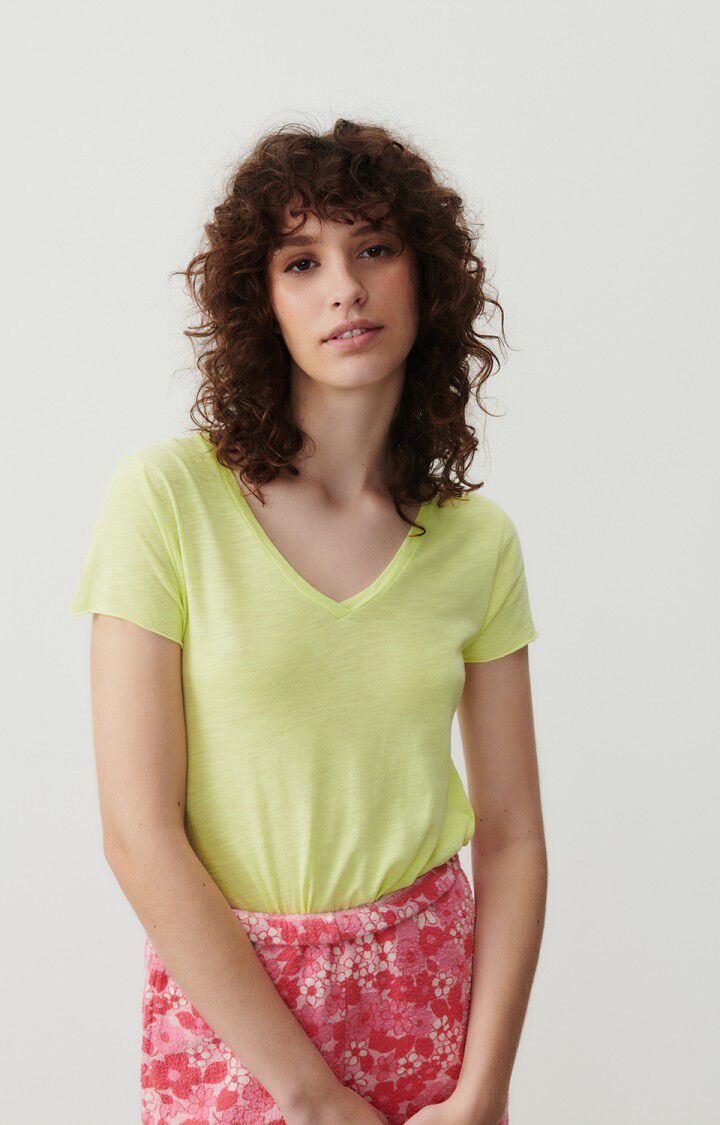 american vintage T-shirt femme Jacksonville - LIME VINTAGE 15 Manches courtes Jaune - E24